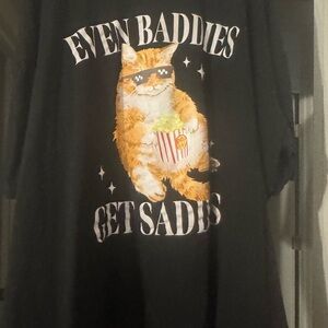 Even baddies get saddies shirt. Orange cat shirt